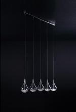 Kuzco Lighting Inc 439105 - Five Lamp Drop Glass Pendant with Crystals