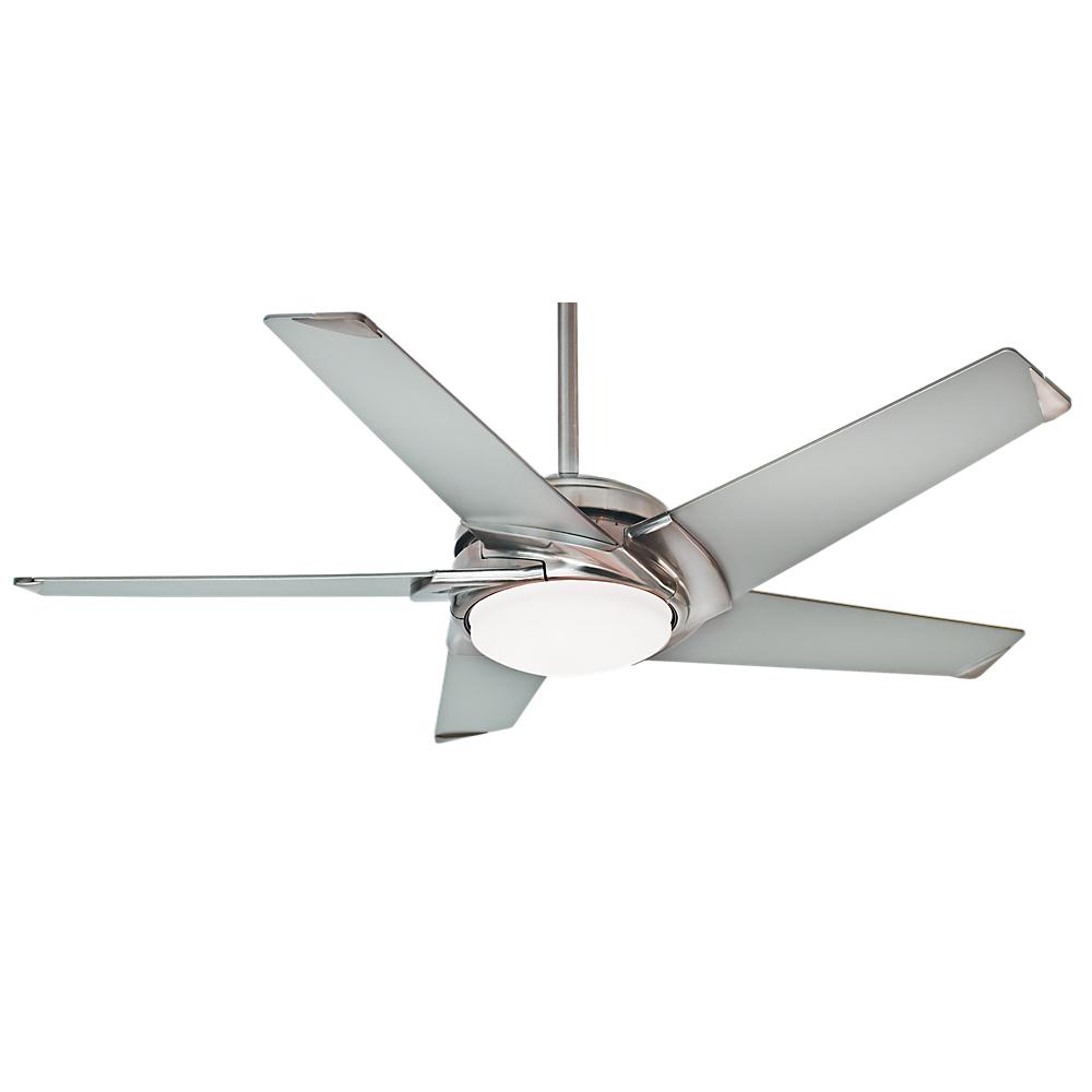 Stealth - 54" Brushed Nickel with Platinum blades- w/ 4 speed wall control
