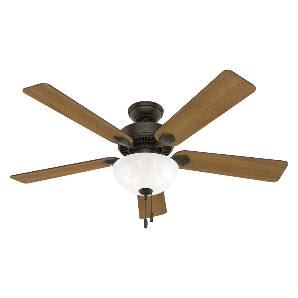 Hunter 52 inch Swanson New Bronze Ceiling Fan with LED Light Kit and Pull Chain