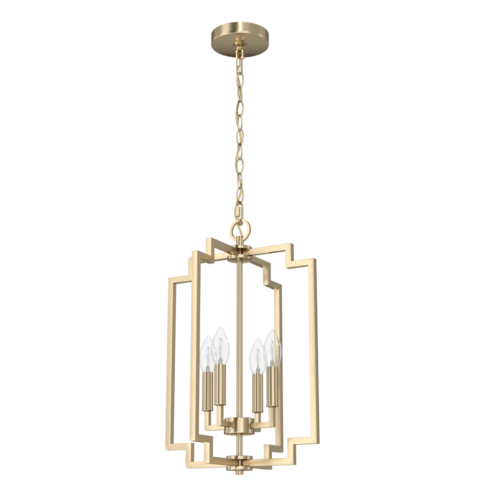 Hunter Zoanne Alturas Gold 4 Light Pendant Ceiling Light Fixture