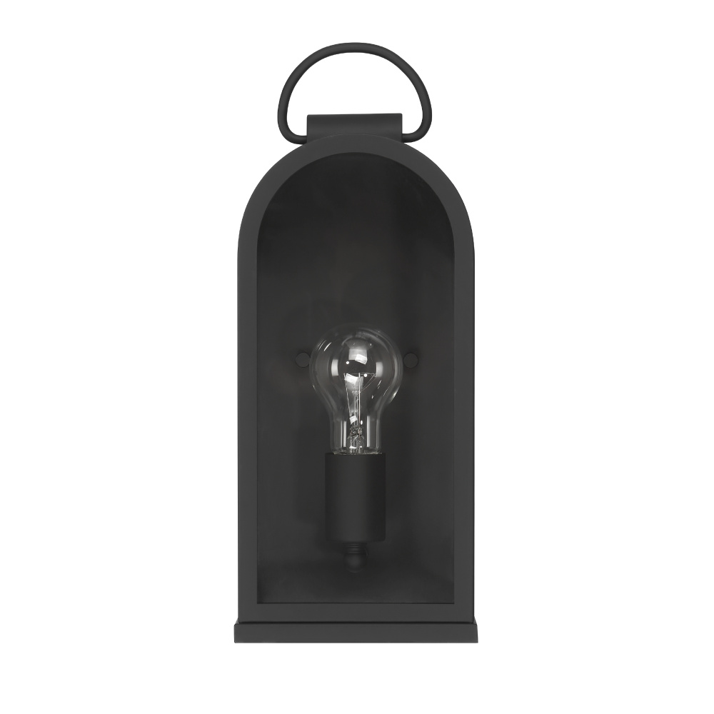 Hunter Kendra Bell Matte Black with Clear Glass 1 Light