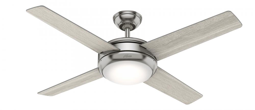 Hunter 52 inch Marconi Brushed Nickel Ceiling Fan with LED Light Kit and Wall Control