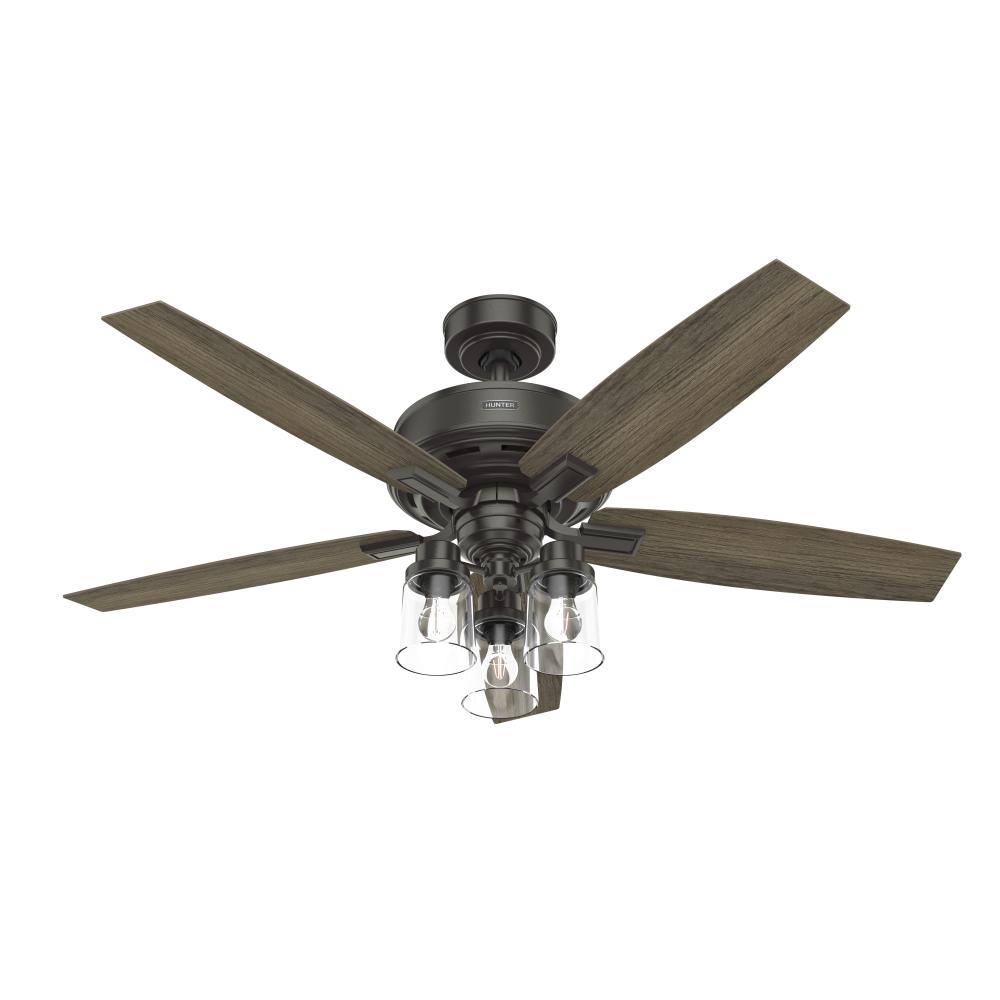 Hunter 52 inch Wi-Fi Ananova Noble Bronze Ceiling Fan with LED Light Kit and Handheld Remote