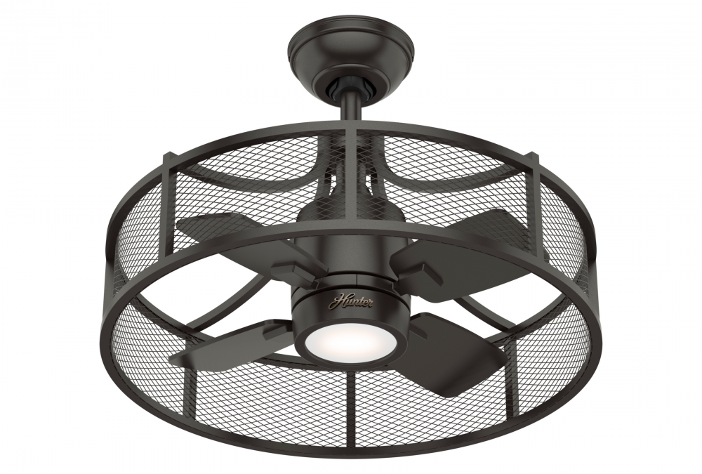 Hunter 21 inch Seattle Noble Bronze Ceiling Fan with LED Light Kit and Wall Control
