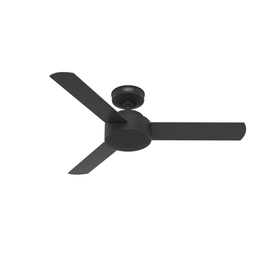 Hunter 44 inch Presto Matte Black Ceiling Fan and Wall Control