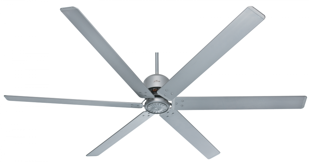 Hunter 96 inch HFC Satin Metal Damp Rated Ceiling Fan and Wall Control