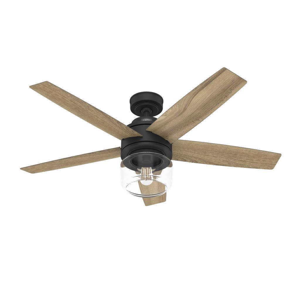 Hunter 52 inch Margo Matte Black Ceiling Fan with LED Light Kit and Handheld Remote
