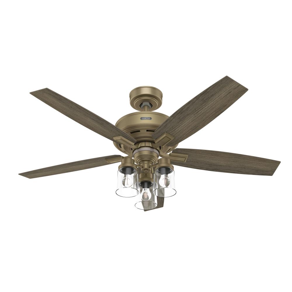 Hunter 52 inch Wi-Fi Ananova Luxe Gold Ceiling Fan with LED Light Kit and Handheld Remote