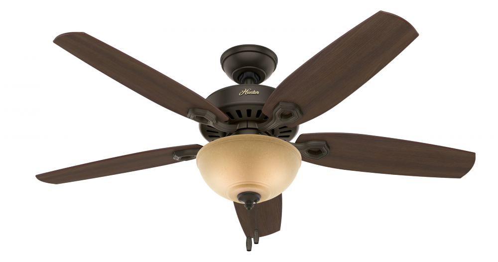 Hunter 52 inch Builder New Bronze Ceiling Fan with LED Light Kit and Pull Chain