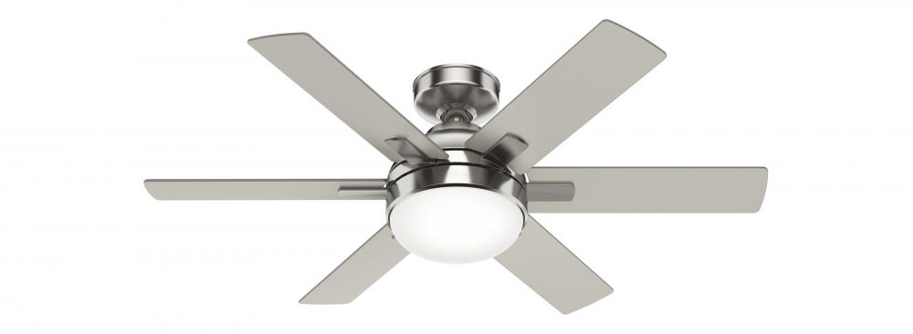 Hunter 44 inch Hardaway Brushed Nickel Ceiling Fan with LED Light Kit and Handheld Remote