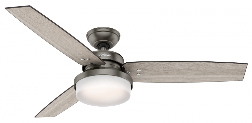 Hunter 52 inch Sentinel Brushed Slate Ceiling Fan with LED Light Kit and Handheld Remote