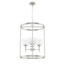 Hunter 19752 - Hunter Xidane Brushed Nickel with Clear Glass 4 Light Pendant Ceiling Light Fixture