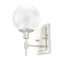 Hunter 19760 - Hunter Xidane Brushed Nickel with Clear Glass 1 Light Sconce Wall Light Fixture