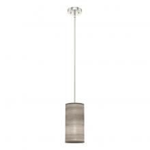 Hunter 19239 - Hunter Solhaven Light Gray Oak and Brushed Nickel 1 Light Pendant Ceiling Light Fixture