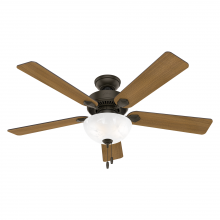 Hunter 50901 - Hunter 52 inch Swanson New Bronze Ceiling Fan with LED Light Kit and Pull Chain