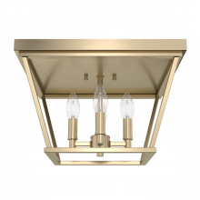 Hunter 19075 - Hunter Laurel Ridge Alturas Gold 4 Light Flush Mount Ceiling Light Fixture