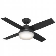 Hunter 52391 - Hunter 44 inch Dempsey Matte Black Ceiling Fan with LED Light Kit and Handheld Remote