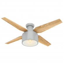 Hunter 50264 - Hunter 52 inch Cranbrook Dove Grey Low Profile Ceiling Fan with LED Light Kit and Handheld Remote