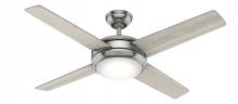 Hunter 50848 - Hunter 52 inch Marconi Brushed Nickel Ceiling Fan with LED Light Kit and Wall Control