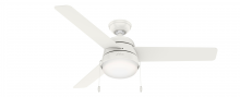 Hunter 50378 - Hunter 52 inch Aker Fresh White Ceiling Fan with LED Light Kit and Pull Chain