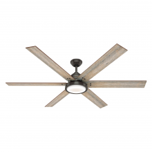 Hunter 59397 - Hunter 70 inch Warrant Noble Bronze Ceiling Fan with LED Light Kit and Wall Control