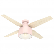 Hunter 50263 - Hunter 52 inch Cranbrook Blush Pink Low Profile Ceiling Fan with LED Light Kit and Handheld Remote