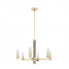 Hunter 19785 - Hunter Gatz Alturas Gold with Clear Glass 6 Light Chandelier Ceiling Light Fixture