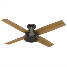 Hunter 59449 - Hunter 52 inch Dempsey Noble Bronze Low Profile Ceiling Fan and Handheld Remote
