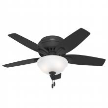 Hunter 52394 - Hunter 42 inch Newsome Matte Black Low Profile Ceiling Fan with LED Light Kit and Pull Chain