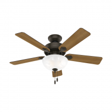 Hunter 50896 - Hunter 44 inch Swanson New Bronze Ceiling Fan with LED Light Kit and Pull Chain