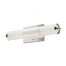Hunter 19943 - Hunter Holly Grove Brushed Nickel with Clear Glass 2 Light Bathroom Vanity Wall Light Fixture