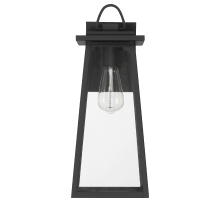 Hunter 46055 - Hunter Ivory Dusk Matte Black with Clear Glass 1 Light