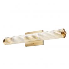 Hunter 19939 - Hunter Holly Grove Alturas Gold with Clear Glass 2 Light Bathroom Vanity Wall Light Fixture