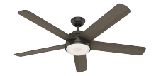 Hunter 59485 - Hunter 60 inch Wi-Fi Romulus Noble Bronze Ceiling Fan with LED Light Kit and Handheld Remote