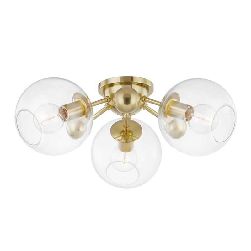 3 LIGHT SEMI FLUSH