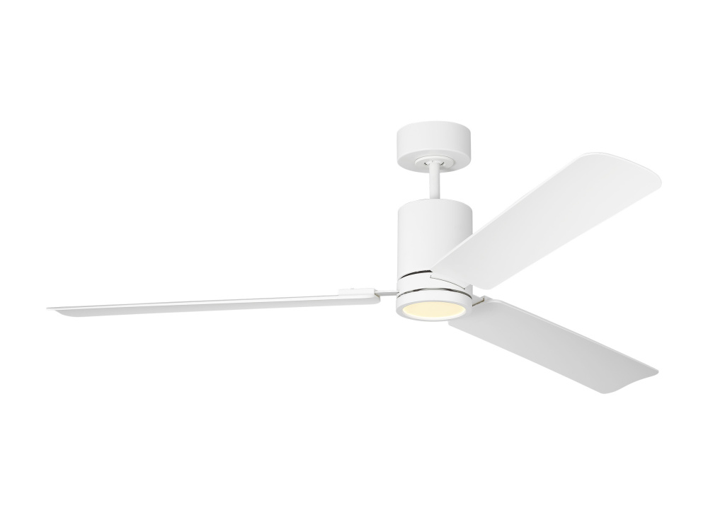 Cleancut 62 Ceiling Fan in Matte White with Matte White Blades