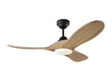 Visual Comfort & Co. Fan Collection 3MAVSM44MBKNHD - Maverick Smart 44 LED Ceiling Fan in Midnight Black with Natural Honey Blades and Light Kit
