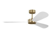 Visual Comfort & Co. Fan Collection 3PDSM52BBS - Paddle Smart 52 Ceiling Fan in Burnished Brass with Matte White Blades