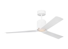 Visual Comfort & Co. Fan Collection 3PESM52RZWD - Peel Smart 52 LED Ceiling Fan in Matte White with Matte White Blades and Light Kit