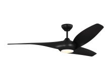 Visual Comfort & Co. Fan Collection 3TNSM60MBKD - Topan Smart 60 LED Ceiling Fan in Midnight Black with Midnight Black Blades and Light Kit