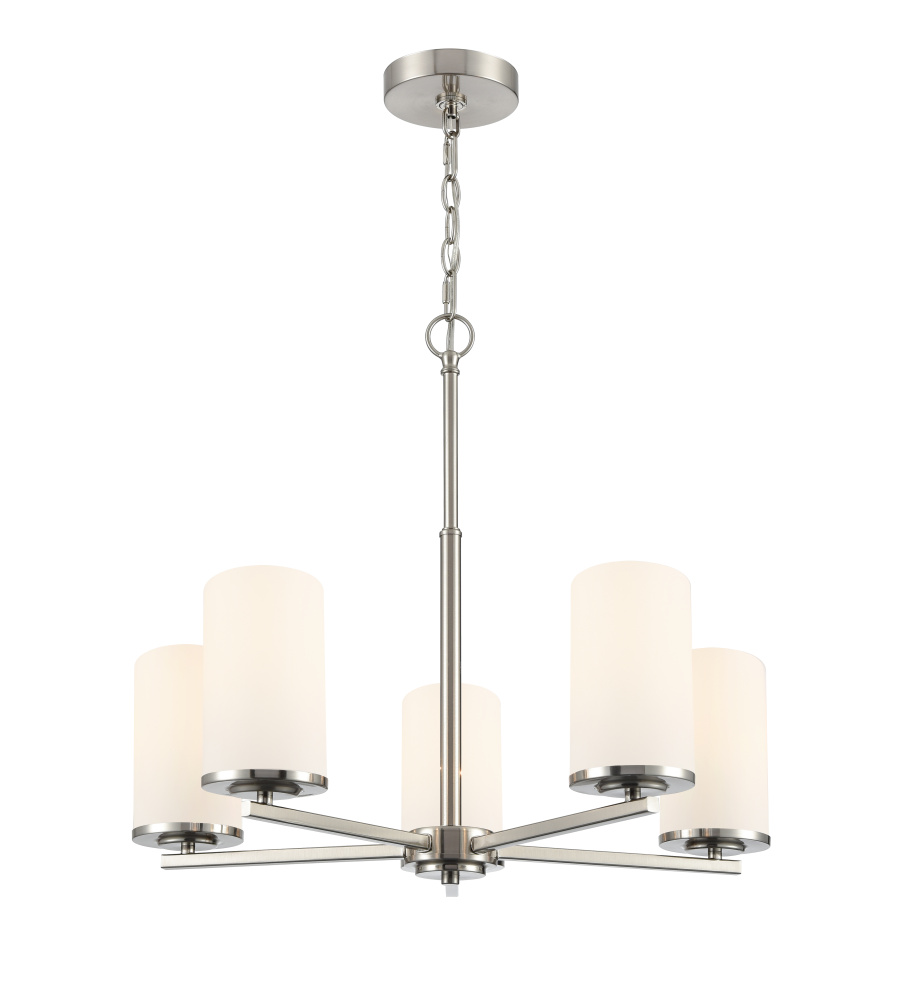 Verlana 24" 5-Light Chandelier - Brushed Nickel