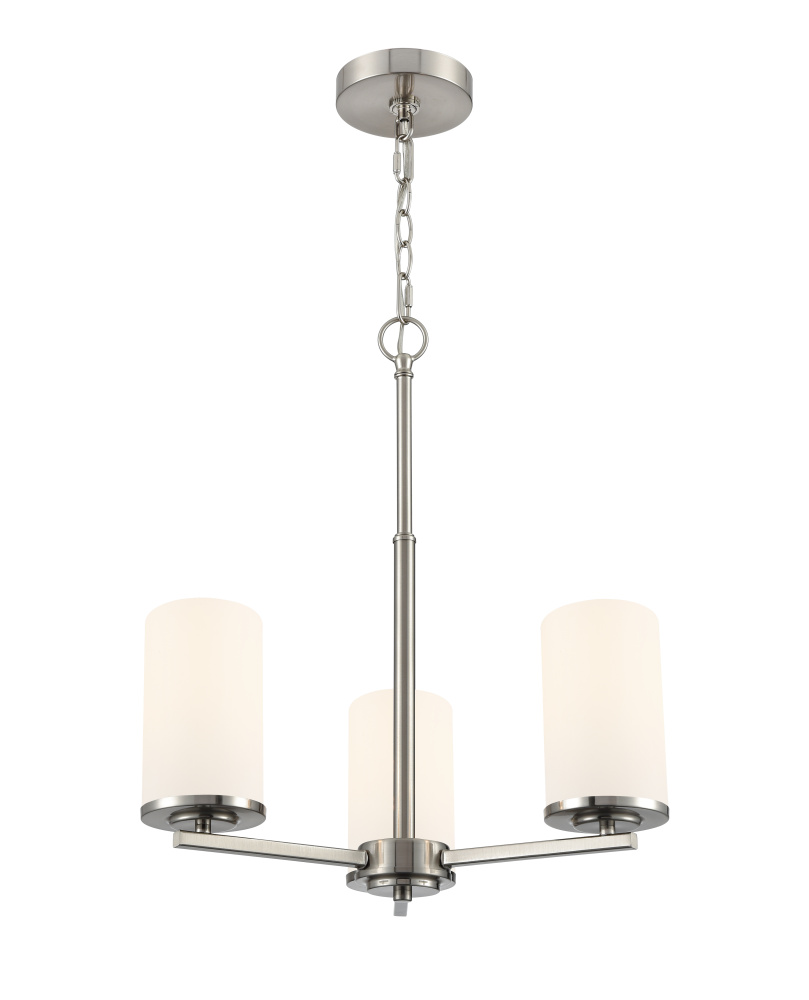 Verlana 19" 3-Light Chandelier - Brushed Nickel
