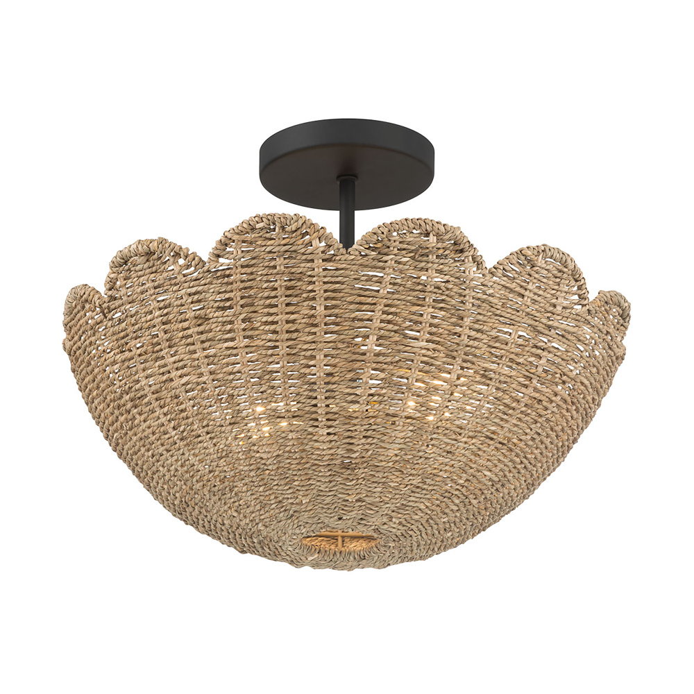 Malura 16" Wide 2-Light Semi-Flush Mount