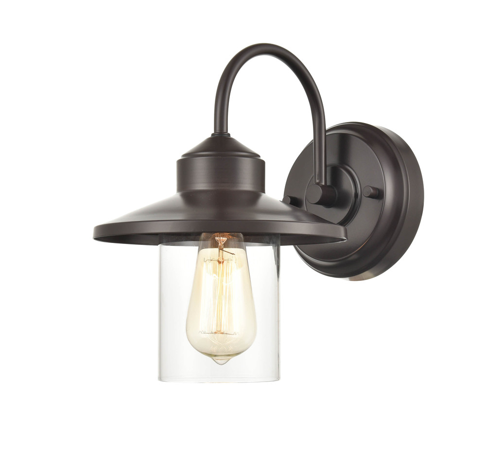 1-Light Outdoor Wall Sconce Powder Coated Bronze