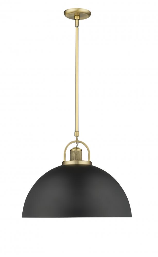 Artistan 1-Light Pendant Light Vintage Brass/Matte Black