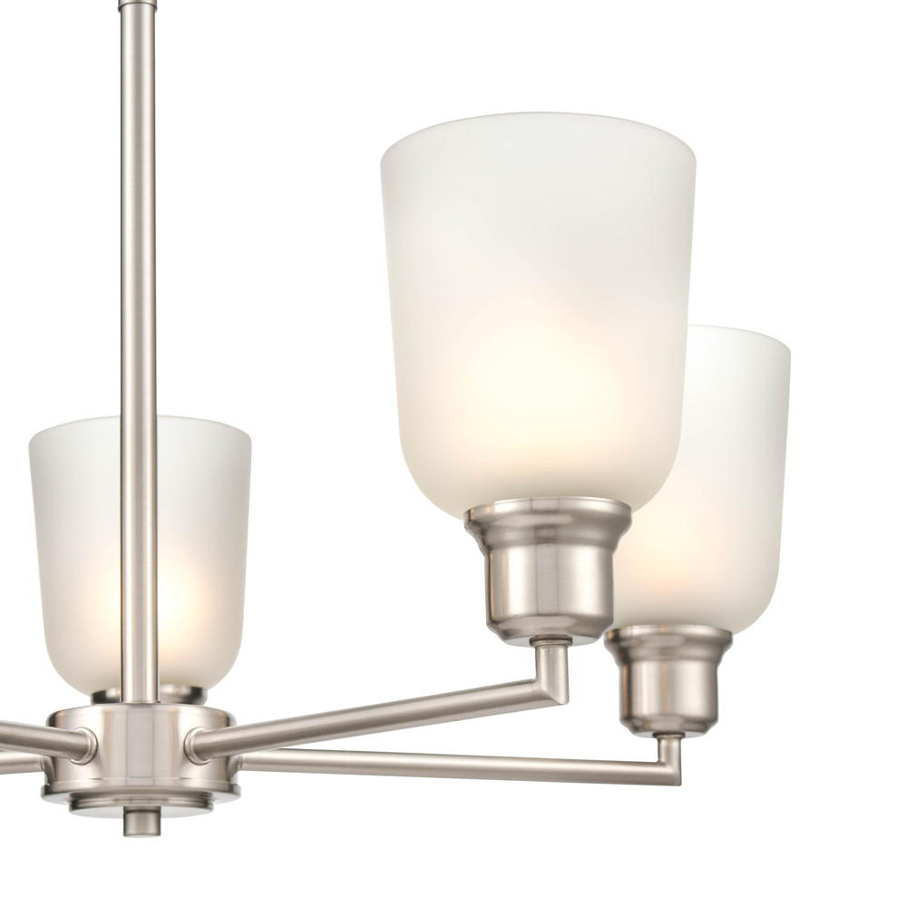 Amberle 5-Light Chandelier Ceiling Light Brushed Nickel