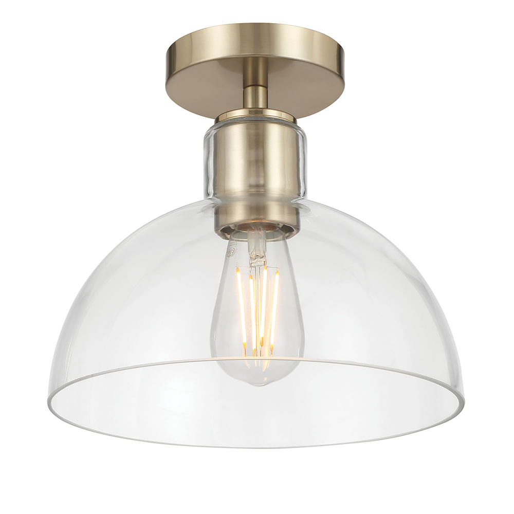 Knightsdale 10" Wide 1-Light Semi-Flush Mount