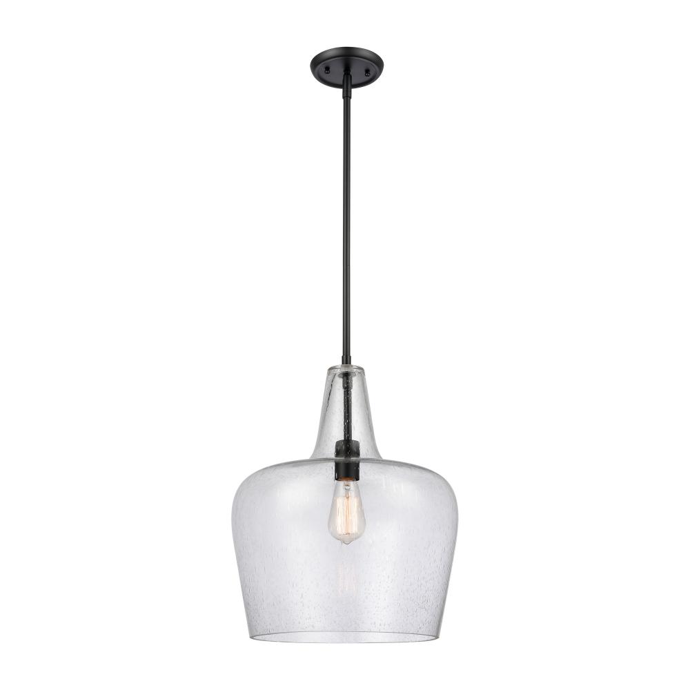 Puckette 1-Light Pendant Light Matte Black