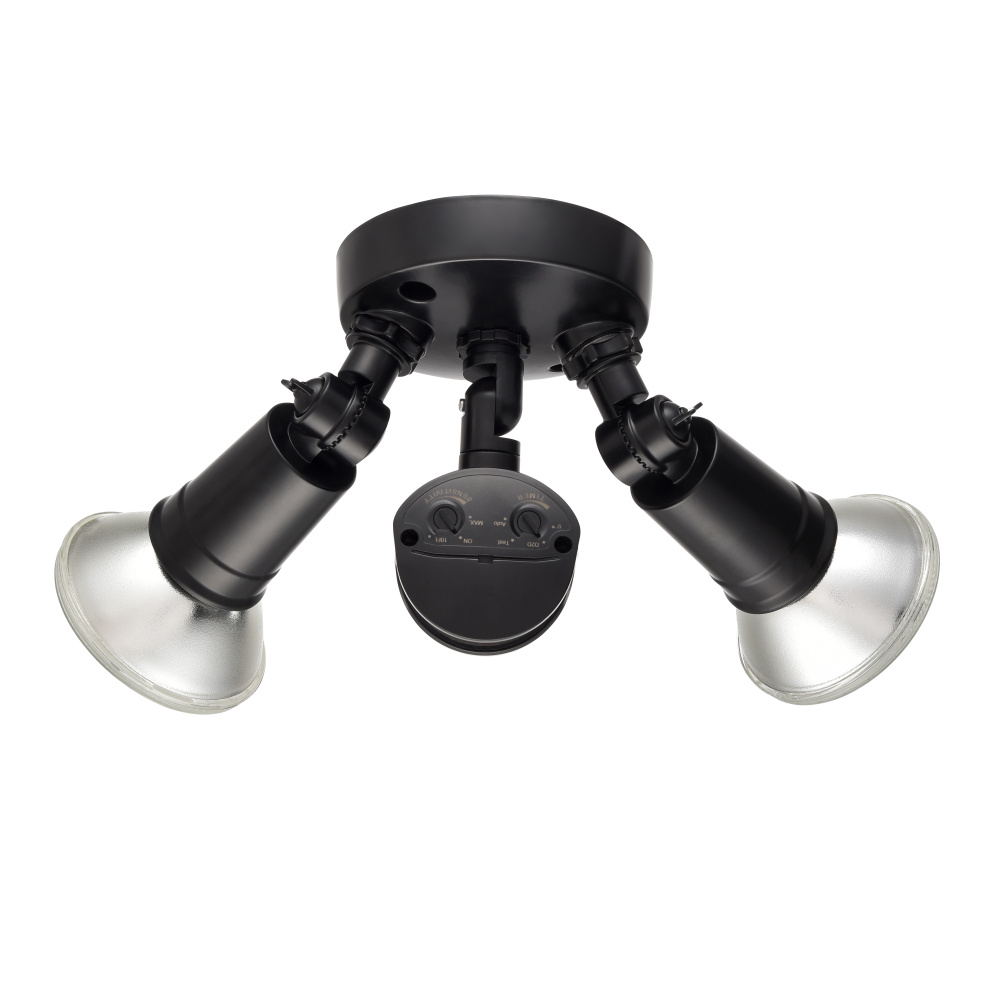 4.75" High 2-Light Outdoor Security Flood Light - Powder Coated Black