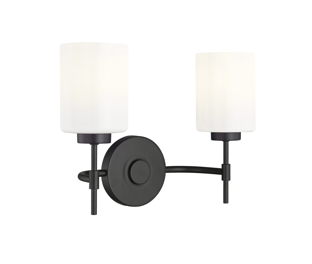 Keylee 15.5" Wide 2-Light Vanity - Matte Black
